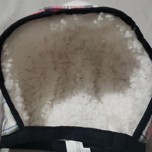 💙Plaid Infant Winter Pom-Pom Hat - Picture 4 of 6